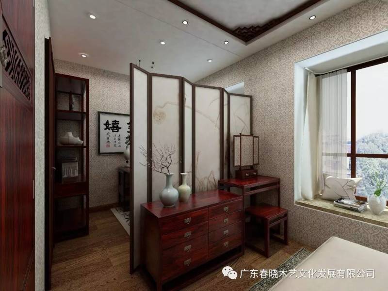 現(xiàn)代居室中的禪風意境 ——萬科尚城凈面積88m2復式紅木家具全屋定制案例賞析(圖8) 現(xiàn)代居室中的禪風意境 ——萬科尚城凈面積88m2復式紅木家具全屋定制案例賞析(圖8)