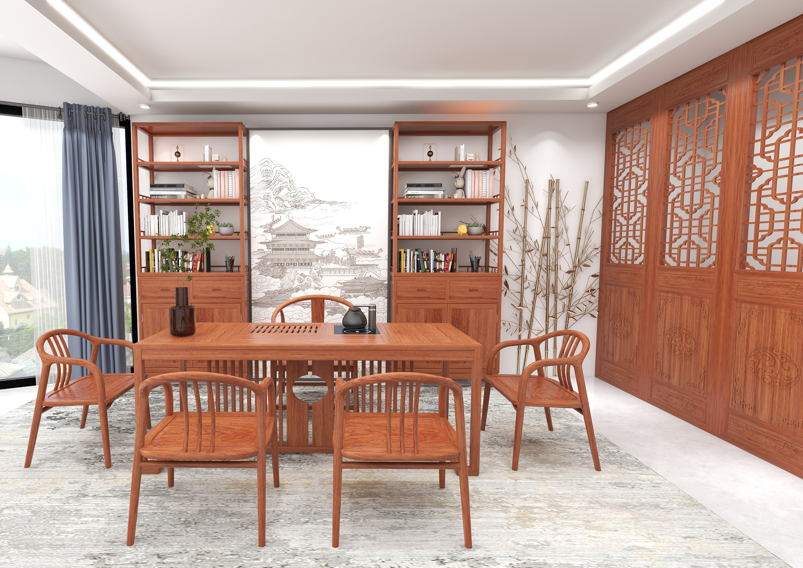 新中式書(shū)房#書(shū)房設(shè)計(jì)(圖2) 93728a830815e721bb03b80c79d353b.jpg