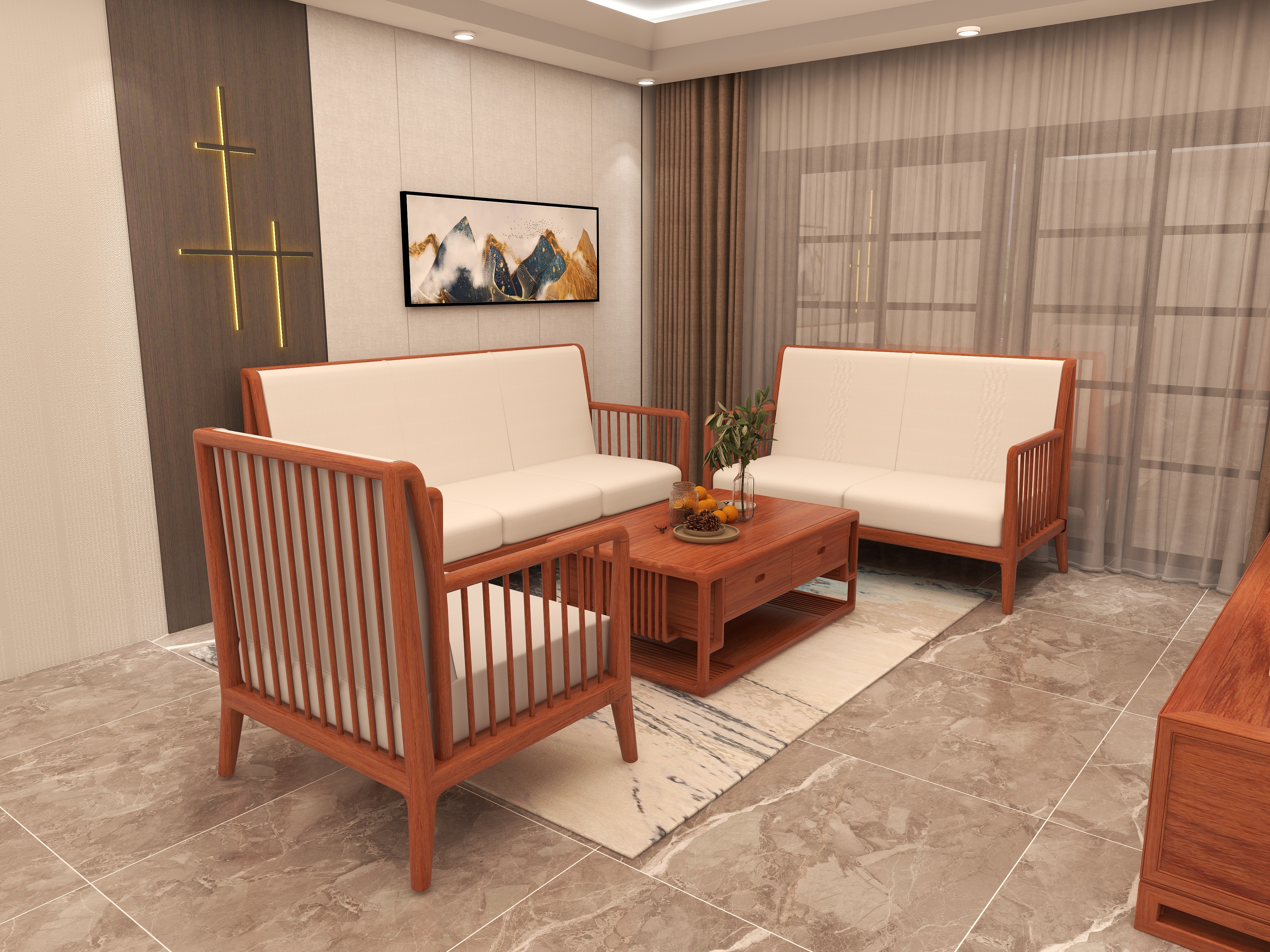 中海金沙灣#新中式設計#90㎡